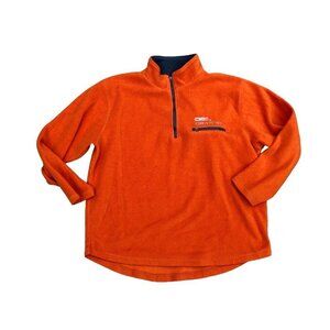 Vintage DPS All Terra Conditioning Fleece 1/4 Zip Sweater Men XL Orange Pullover
